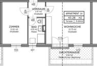 Neuwertige 2-Zi-Wohnung mit Terrasse in 1210 Wien zur Miete! Anmietung MÖBLIERT oder UNMÖBLIERT möglich!
