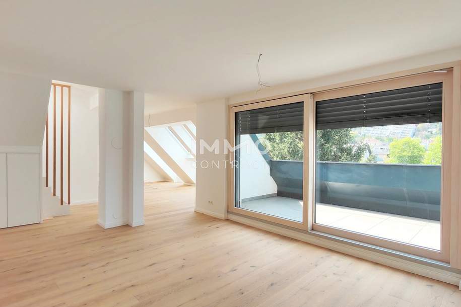 Wohnen auf höchstem Niveau – Einzigartige Dachgeschossresidenz mit Dachterrasse und Panoramablick, Wohnung-kauf, 1.098.000,€, 2340 Mödling