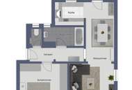 RESERVIERT! Einziehen und wohlfühlen! Moderne 2-Zimmerwohnung in Grün- und Ruhelage mit Terrasse und Eigengarten – Carport inklusive!