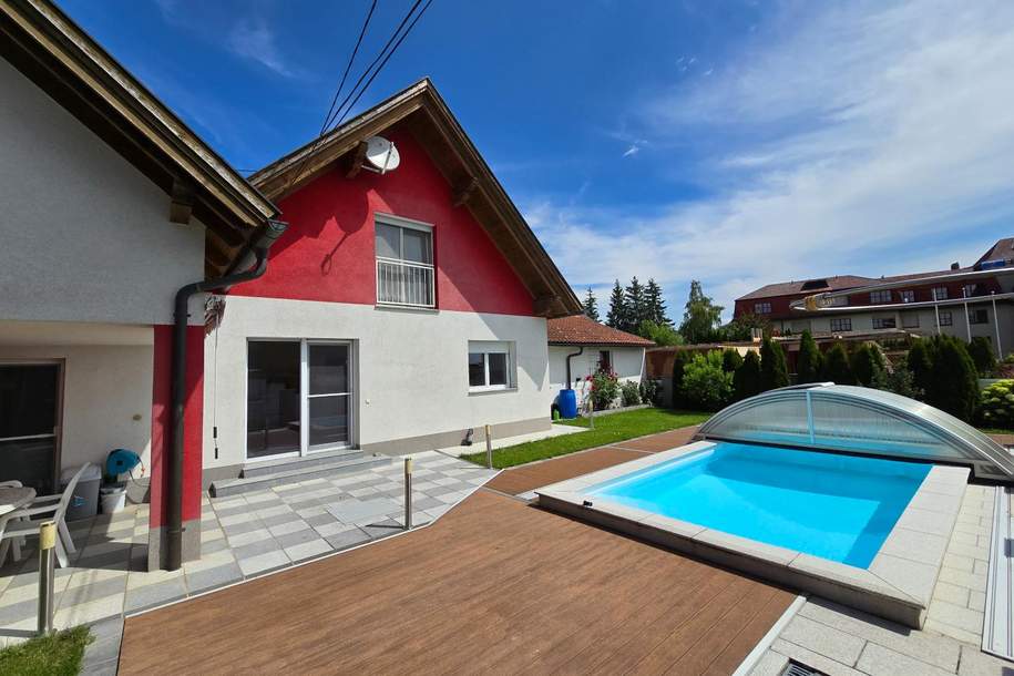 Neuer Preis: Traumhaftes Einfamilienhaus mit separater Einliegerwohnung, Doppelgarage und Pool, Haus-kauf, 459.000,€, 4701 Grieskirchen