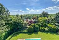 Luxuriöse Villa mit Panorama-Blick in den Pötzleinsdorfer Schloßpark, Wellnessoase und Gartenidylle