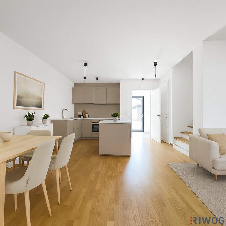 Fertiggestellt &amp; bezugsbereit | 5-Zimmer Neubau-Reihenhaus mit ca. 50m² Eigengarten | Hofruhelage | Luftwärmepumpe