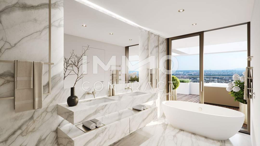 DANUBEFLATS: Penthouse im höchsten Wohnturm Österreichs mit Ausblick wohin das Auge reicht - NEW