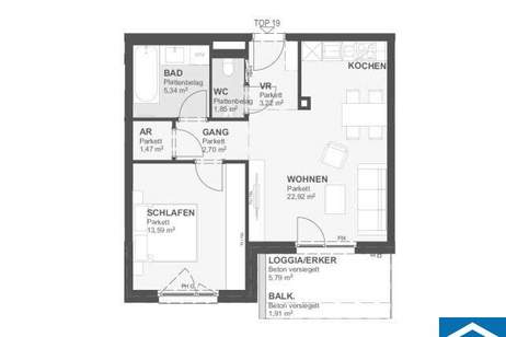 Vorsorgen mit Komfort und Qualität: Das Projekt "Bonsai", Wohnung-kauf, 311.400,€, 1220 Wien 22., Donaustadt
