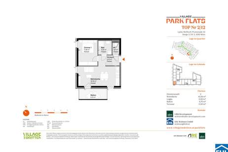 Attraktives Investment im 3. Bezirk: PARK FLATS für Anleger, Wohnung-kauf, 236.000,€, 1030 Wien 3., Landstraße