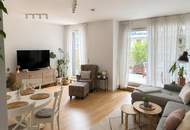 Zwei Zimmer, eine lange Terrasse, nach Osten über die Gärten von Oberdöbling