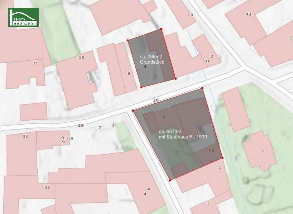 Ca. 265m2 Baugrund + geniales neuwertiges Stadthaus gleich gegenüber - JETZT ANFRAGEN