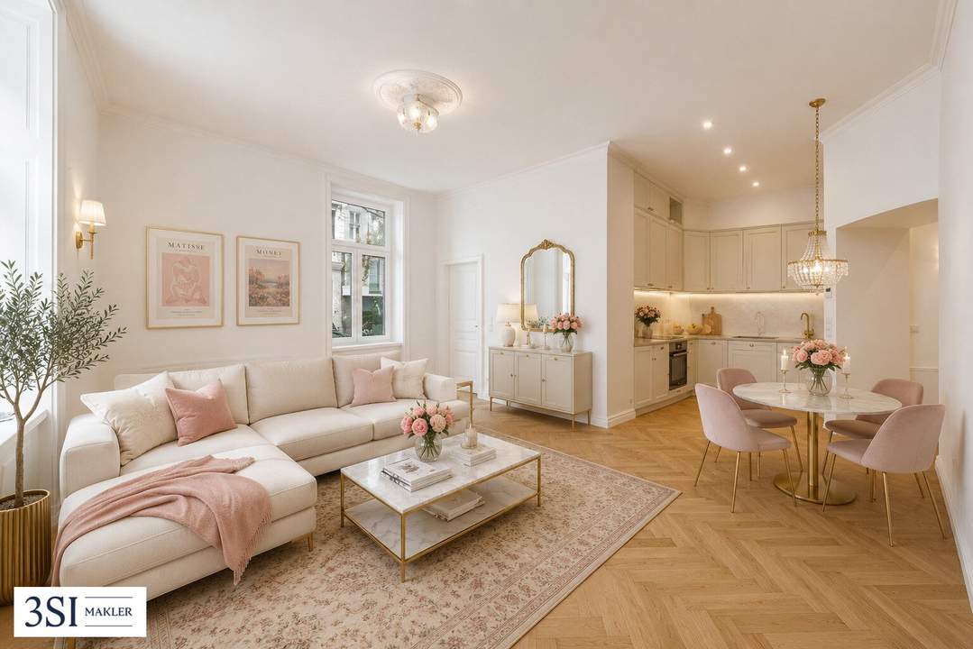 Urban & stilvoll: 2-Zimmer-Altbau-Erstbezug in der Löwenherzgasse