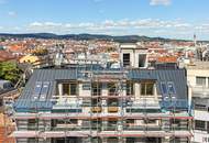 DG-ERSTBEZUG | Atemberaubender Fernblick | Dachterrasse | ca. 3 m Raumhöhe | Fernwärme &amp; Klimaanlage | TG-Stellplatz optional | Nachhaltiges Wohnbauprojekt