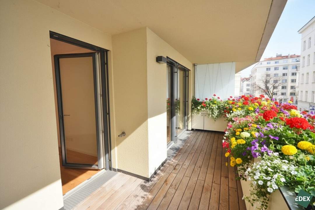 Moderne 2-Zimmer-Wohnung mit Loggia in Augartennähe