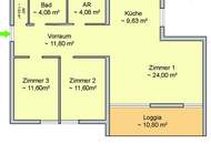 Moderne, renovierte 3-Zimmer mit Loggia und Carport-Stellplatz in Pressbaumer Zentrumslage