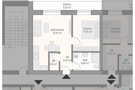 Wohnen im grünen mit Bergblick H1 - Top 7, Wohnung-kauf, 176.000,€, 5152 Salzburg-Umgebung