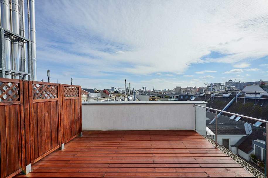 Urbanes Wohnen nahe Naschmarkt - 3 Zimmer Maisonette im DG - 2 Dachterrassen, Wohnung-kauf, 1.099.000,€, 1050 Wien 5., Margareten