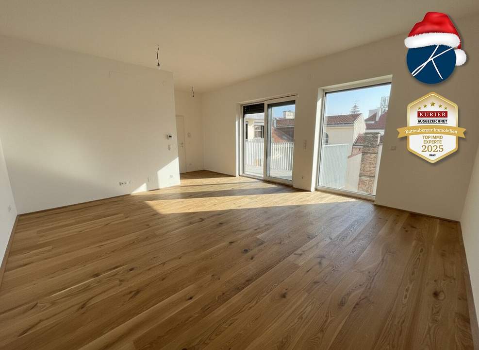 *Superprojekt: "Über den Baumwipfeln" Top 43 Erstklassige 3-Zimmer Wohnung mit Blick auf die Kastanienbäume + Innenhof-Balkon