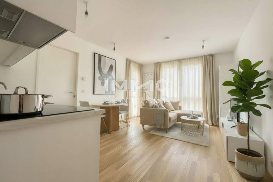 Moderne 2-Zimmer-Balkonwohnung in begehrter Lage – Erstbezug BEIM DONAUUFER, Wohnung-kauf, 259.500,€, 1210 Wien 22., Donaustadt