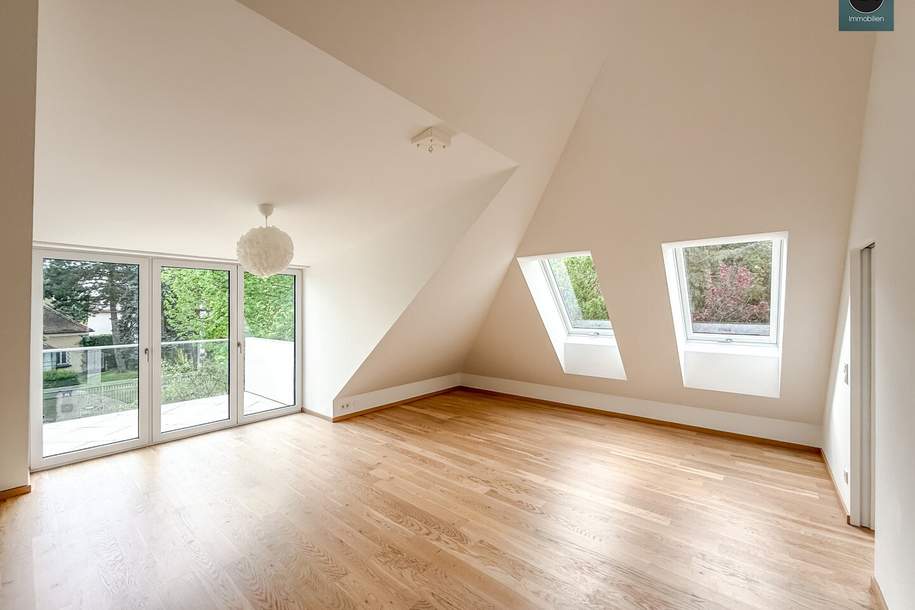 Provisionsfrei: Klimatisiertes Dachgeschoss Maisonette Apartment mit 2 Balkonen in Bestlage von Grinzing!, Wohnung-miete, 2.875,23,€, 1190 Wien 19., Döbling
