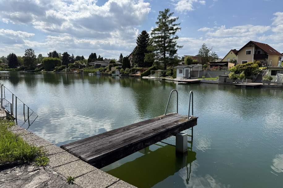 UFERPARZELLE - Traumhaftes Ferienhaus am Ladislaus See in Steinbrunn – Direkt am Wasser mit privatem Uferzugang & Zusatzgrundstück, Haus-kauf, 148.000,€, 7035 Eisenstadt-Umgebung