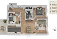 HYGGE Wohnen Top B1.4 - 3 Zimmerwohnung 77,11m² mit Balkon im 1.OG