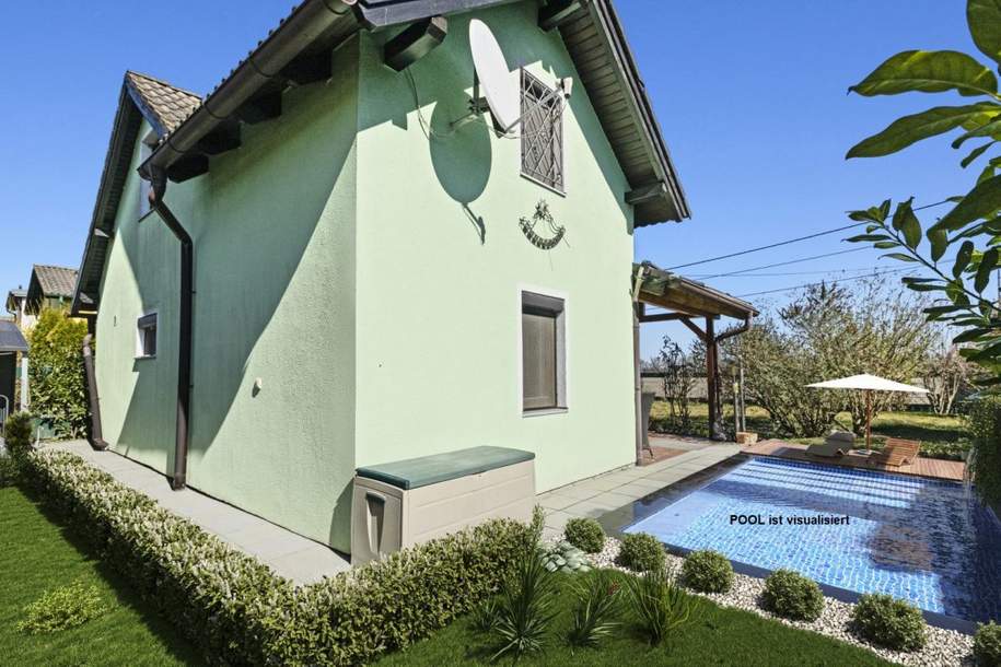 ++ KLEINES KLEINGARTENHAUS ++ auf EIGENGRUND in Essling, Haus-kauf, 345.000,€, 1220 Wien 22., Donaustadt
