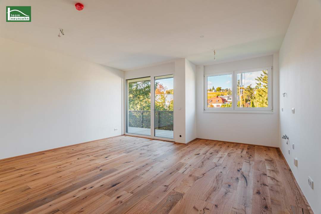 Grünblick-Erstbezugs-Wohnung in Hofruhelage! 2 Bäder und hochwertige Ausstattung!