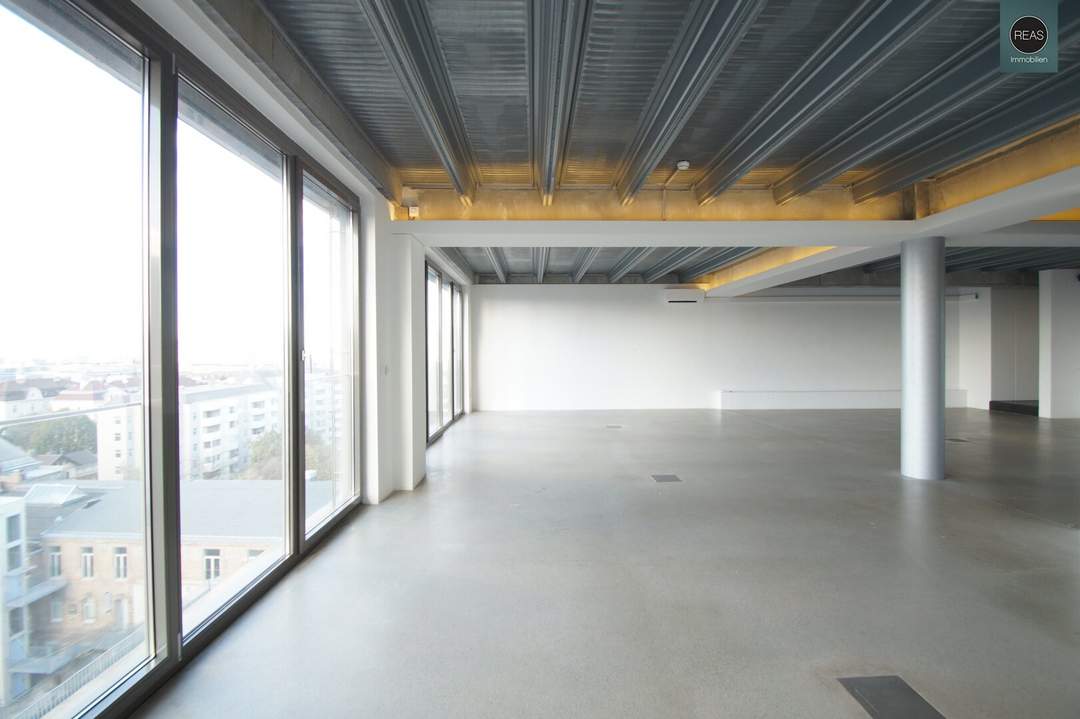 The View! Atemberaubendes Penthouse Loft mit Dachterrasse samt Wien-Panorama-Blick in der Brotfabrik Wien!