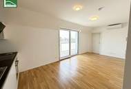 Wohnen im Grünen! Klimatisierte Wohnung mit Weitblick und großer Terrasse in Essling! Lobau und Kirschenallee ums Eck!