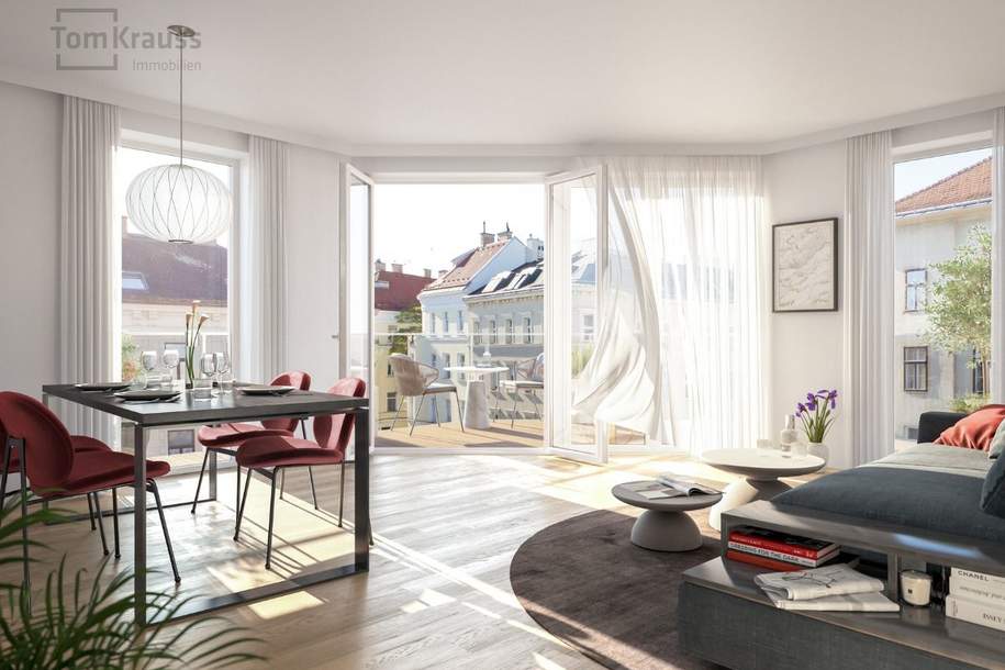 PERFEKTER GRUNDRISS: 4 ZIMMERWOHNUNG MIT GROSSZÜGIGER TERRASSEN, Wohnung-kauf, 1.107.300,€, 1030 Wien 3., Landstraße
