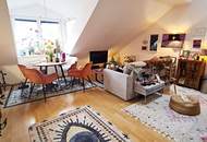 NASCHMARKT-NÄHE, 47 m2 Dachgeschoss mit Terrasse, 2 Zimmer, Komplettküche, Wannenbad, Parketten, Eggerthgasse