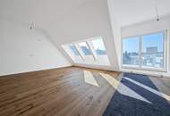 Süd-Terrasse | ERSTBEZUG DG-Wohnung mit 3 Zimmern | über 3m Raumhöhe | Klima &amp; Luftwärmepumpe | Tiefgaragenplatz