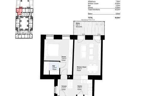 Stilvolle Altbau-Eleganz trifft modernen Wohnkomfort, Wohnung-kauf, 473.126,€, 1030 Wien 3., Landstraße