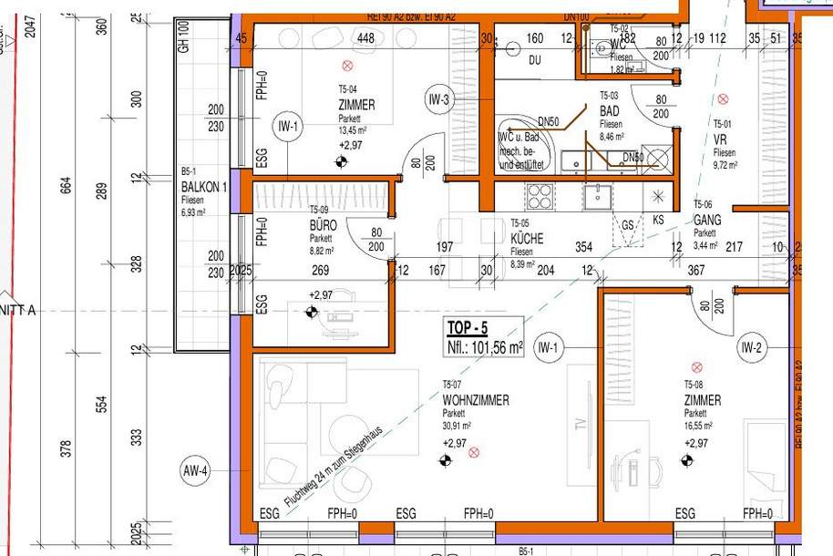 Erstbezug mit 101m² WFL + 2 Balkone 18m², 31m² Wohnküche &amp; Zi-16m²+13m²+9m², 60m² PKW-Stellplatz, Wohnung-kauf, 244.629,€, 2425 Neusiedl am See