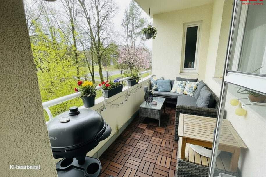 Traumhafte 2-Zimmer Wohnung mit Loggia! Grünes Wohnen in einem der beliebtesten Wohngebiete der Stadt Linz - Bindermichl - Oed!, Wohnung-miete, 737,68,€, 4020 Linz(Stadt)