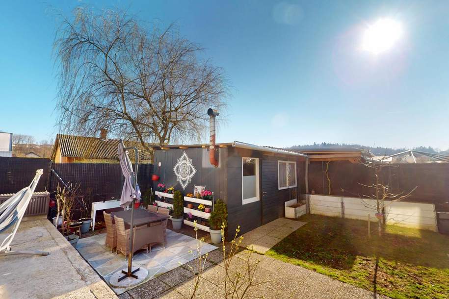 Exklusive Gartenwohnung mit Pool, Kamin und Carport – Wohnen in ruhiger Lage!, Wohnung-kauf, 227.000,€, 4651 Wels-Land