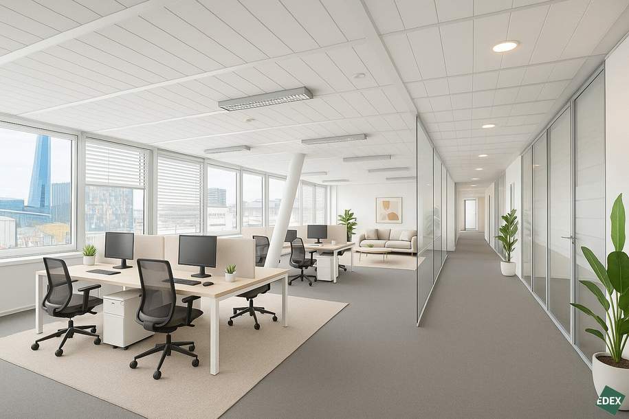 Skyline | flexible Büroflächen direkt an der U-Bahn, Gewerbeobjekt-miete, 4.290,00,€, 1190 Wien 19., Döbling