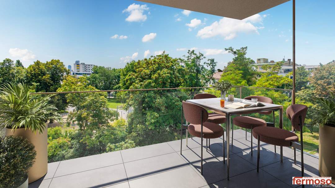 Hochwertige Wohnung mit zwei ZImmern mit Parkblick, beste Ausstattung,