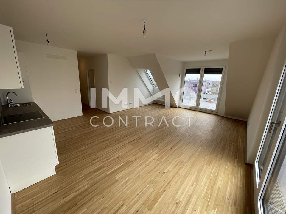 2 Dachterrassen & 2 Monate mietfrei – 3-Zimmer-DG-Wohnung mit Kühlung