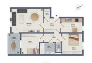 Wohnen in ruhiger Lage – 3 Zimmer-Wohnung mit Loggia und TG-Parkplatz in Graz-St.Peter