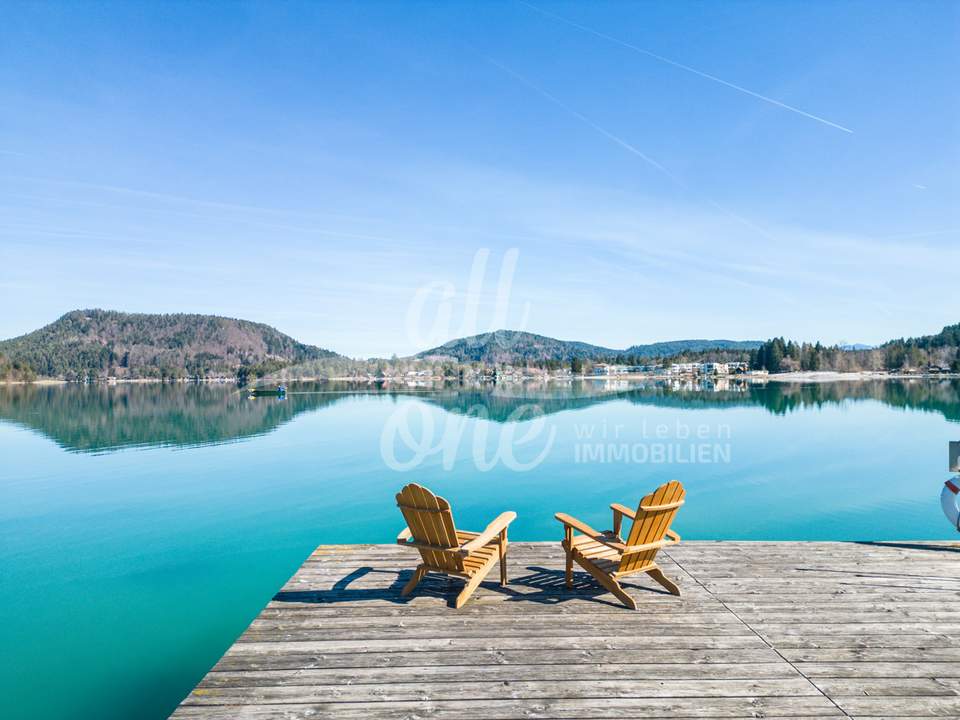 Exklusives Haus am Faaker See mit 234 m² Wohnfläche, Bootsanlegeplatz inkl. E-Boot , Badehaus/Sauna