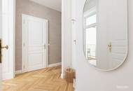 Innenarchitektonisch gestaltete 2-Zimmer-Musterwohnung mit Wohnküche und Terrasse