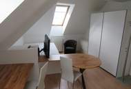 NÄHE U1 – DACHESCHOSS – GARCONNIERE KOMPLETT NEU MÖBLIERT