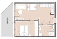 Moderne 2-Zimmer-Wohnung mit Balkon