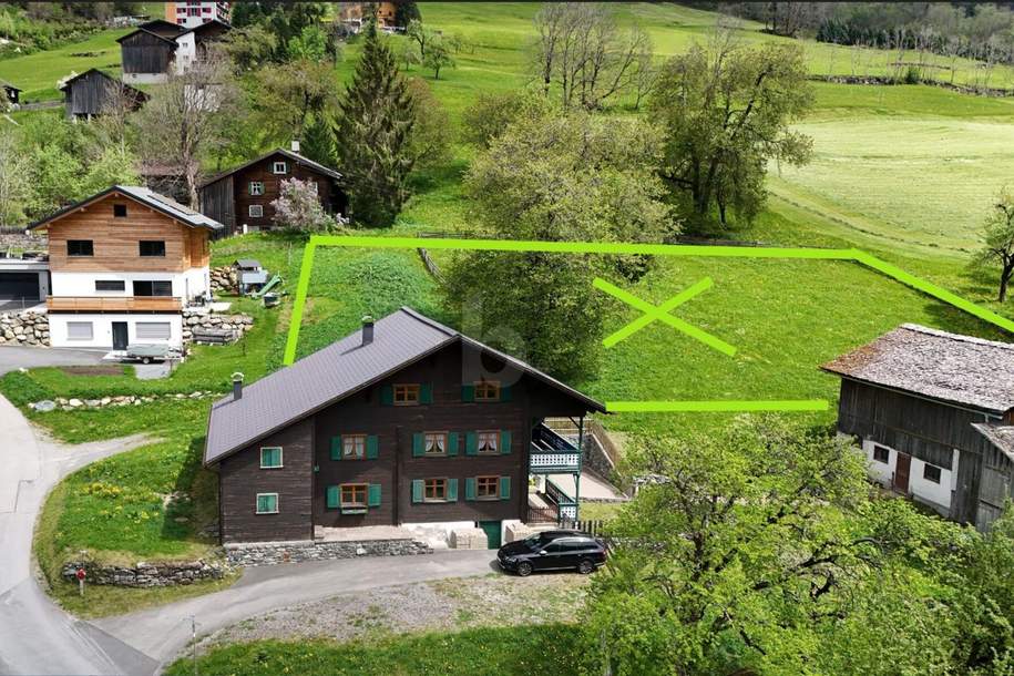 SONNIG, TOPLAGE IN RUHEGEBIET MIT UNVERBAUBARER AUSSICHT, Grund und Boden-kauf, 180.000,€, 6793 Bludenz