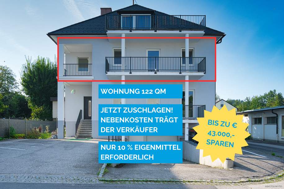 Leistbare Wohnung mit Garten. Zwei Stellplätze inklusive. Nebenkosten übernimmt Verkäufer., Wohnung-kauf, 399.000,€, 4840 Vöcklabruck