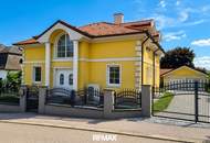 Neuwertiges 5-Zi. Einfamilienhaus mit Pool, 2 Terrassen & 2 Garagen in Deutsch-Haslau!