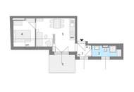 2-Zimmer-Wohnung mit Balkon und Dachterrasse