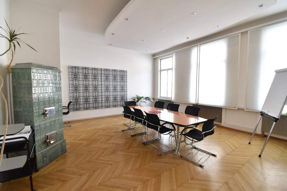 Altbaubüro - 4 Bezirk - repräsentativ - 9 Räume - Parkettböden - U1, Gewerbeobjekt-miete, 4.252,72,€, 1040 Wien 4., Wieden
