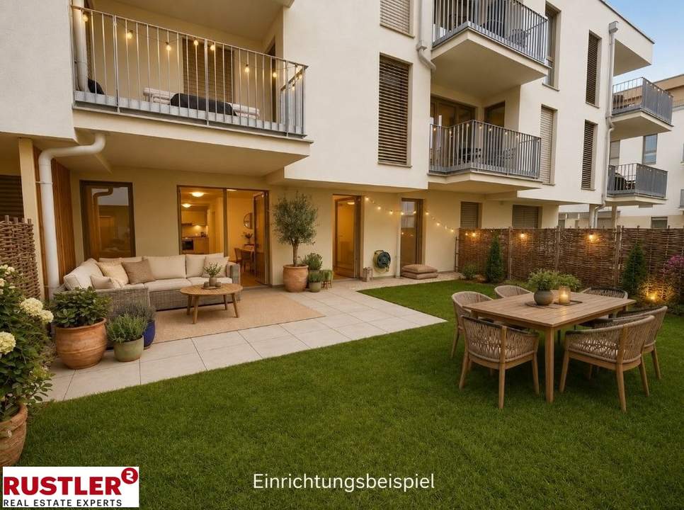 4-Zimmer-Gartenwohnung mit Einbauküche und sonnigem Eigengarten