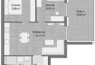 LEBEN in der STADT - 38m² Wfl mit 6m² Terrasse im 2OG - Provisionsfrei !! - BAUAKTION -8,5% Anleger &amp; Endverbraucher