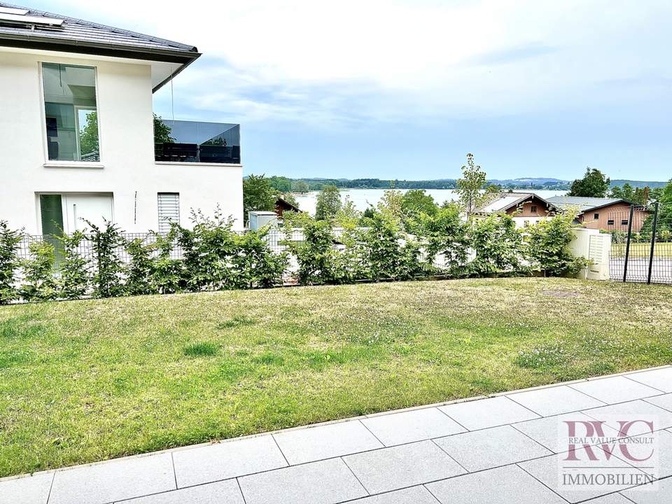 Exklusive Gartenwohnung mit herrlichem Seeblick – Ruheoase am Mattsee nahe dem charmanten Ortskern