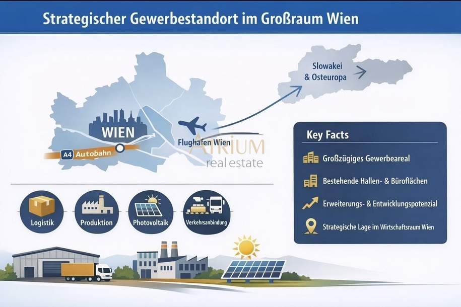 Diskreter Verkauf eines Logistik- &amp; Gewerbestandorts im Großraum Wien, Gewerbeobjekt-kauf, 2320 Bruck an der Leitha